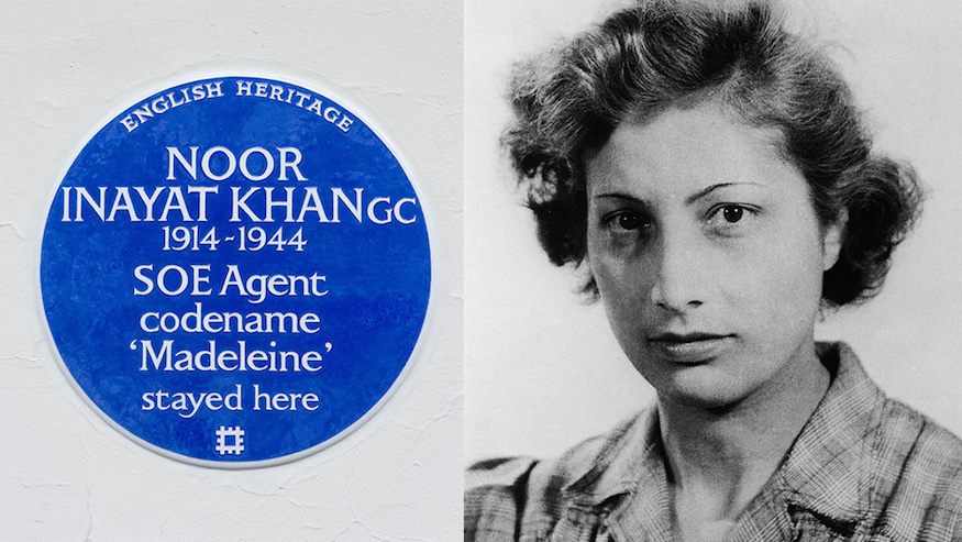 Blue Plaque for secret agent, Noor Inayat Khan. Her codename was Madeleine....