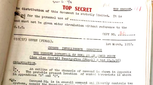 Super sy ancestor. Top secret British Intelligence reports on EOKA's leaders and command structure.