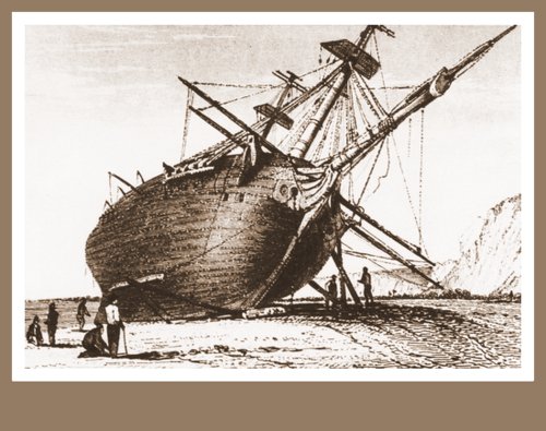 HMS Beagle beached for hull repairs. Was your ancestor a crew member?